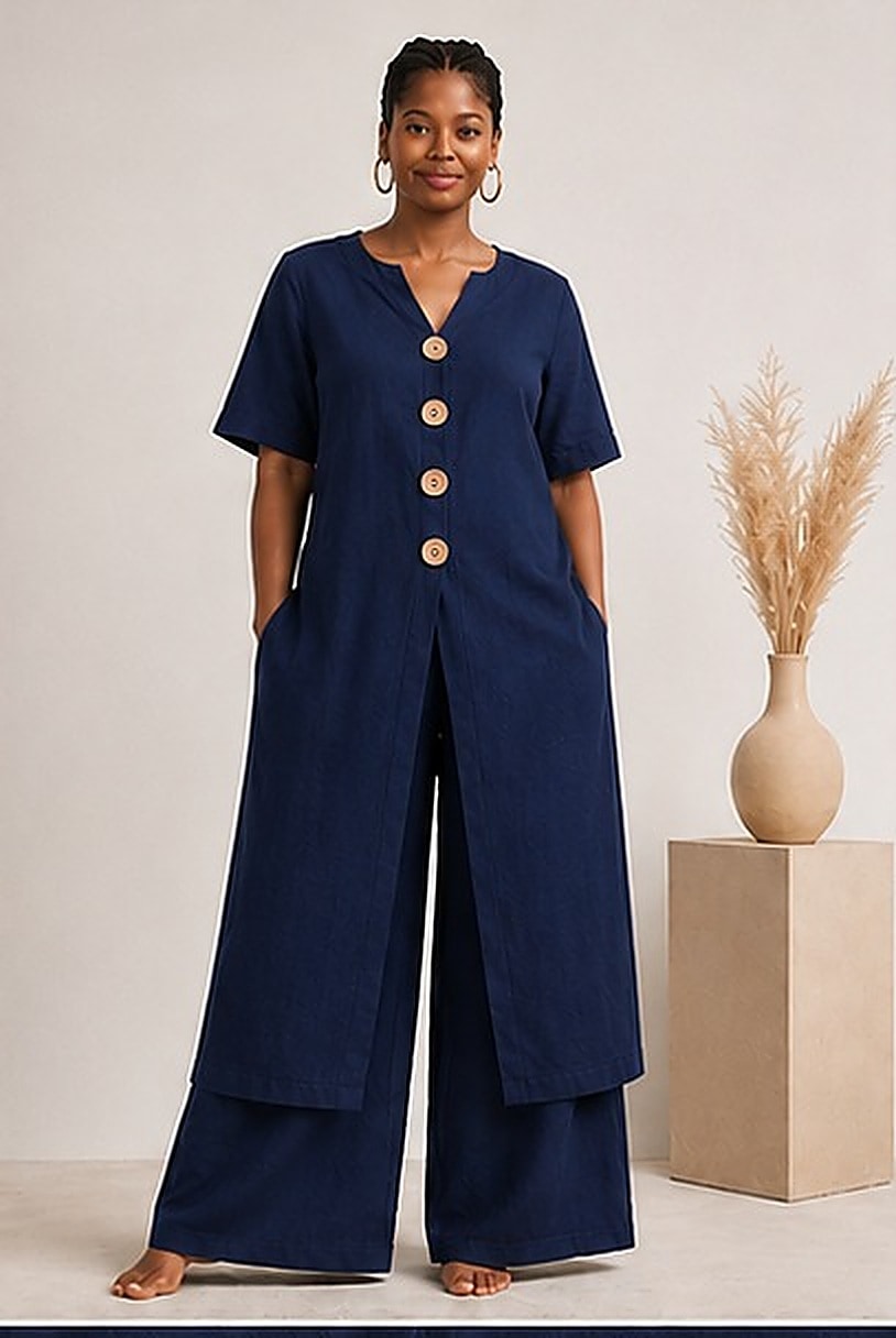 Ensemble Kimono Bleu Nuit